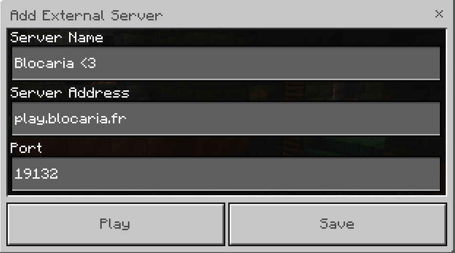 Menu multijoueur bedrock